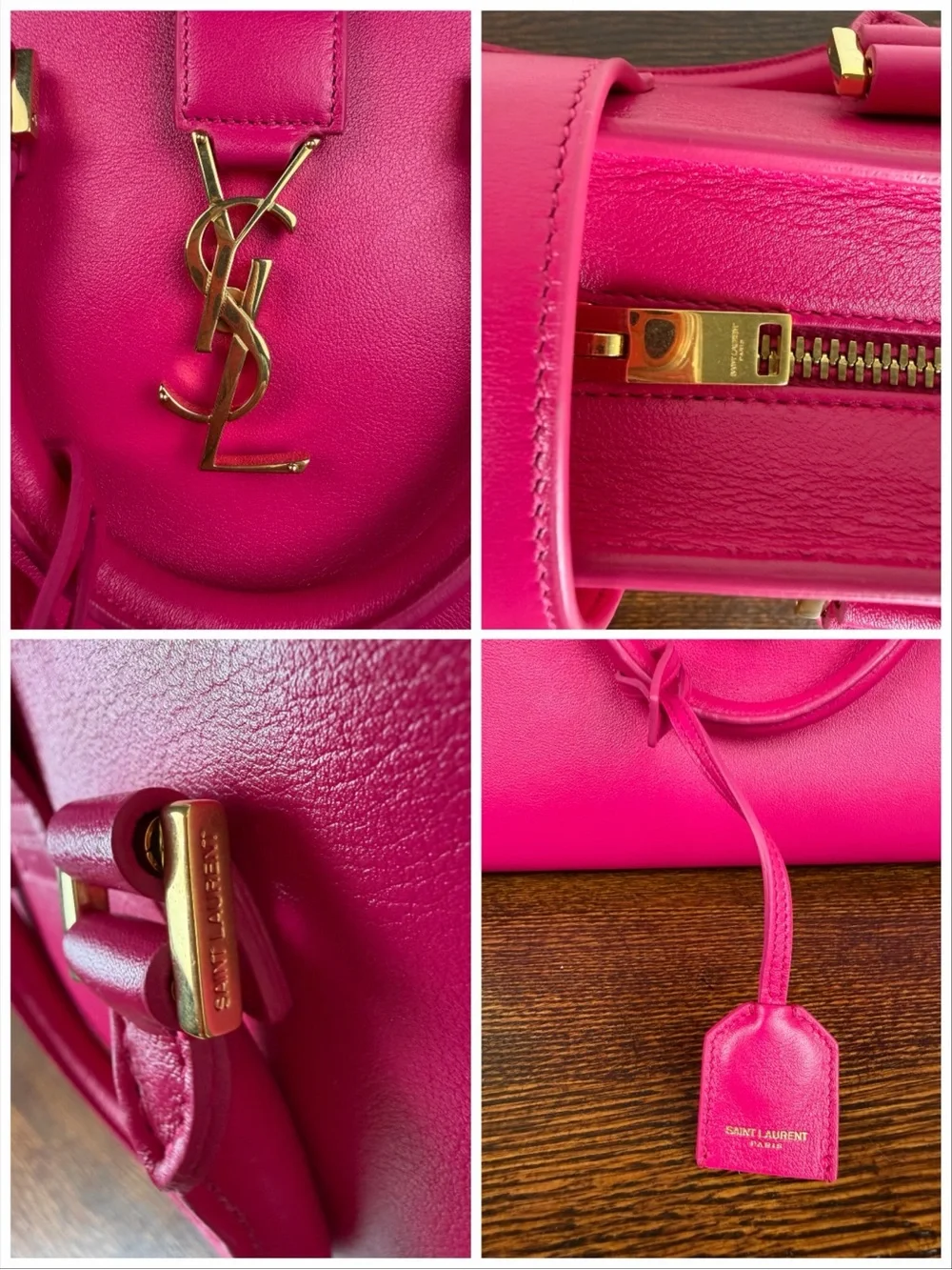 Saint Laurent Small Cabas Leather Satchel